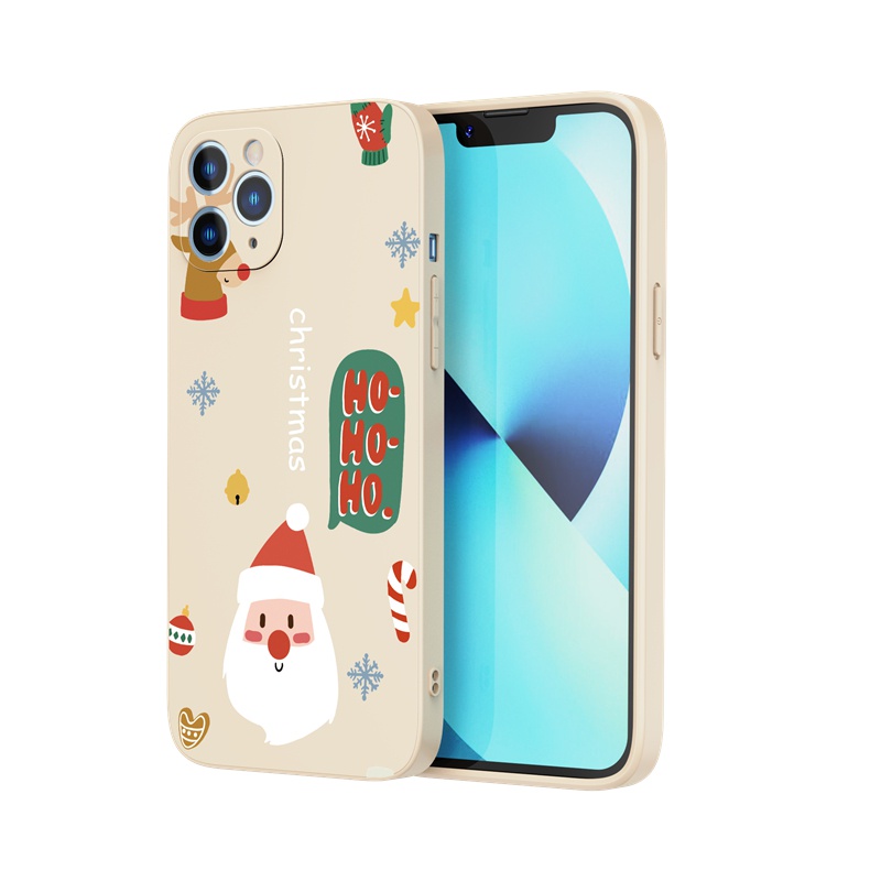 Ốp lưng iphone Ốp điện thoại SUNTAIHO silicon mềm hình Giáng sinh cho iPhone 13 12 11 Pro Max X XR Xs Max 7 8 Plus 12mini 13mini
