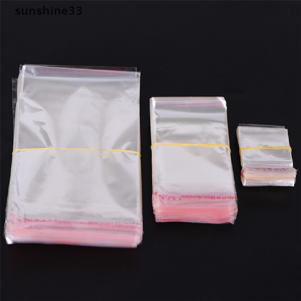 Set 200 túi nhựa trong suốt đựng trang sức kẹo