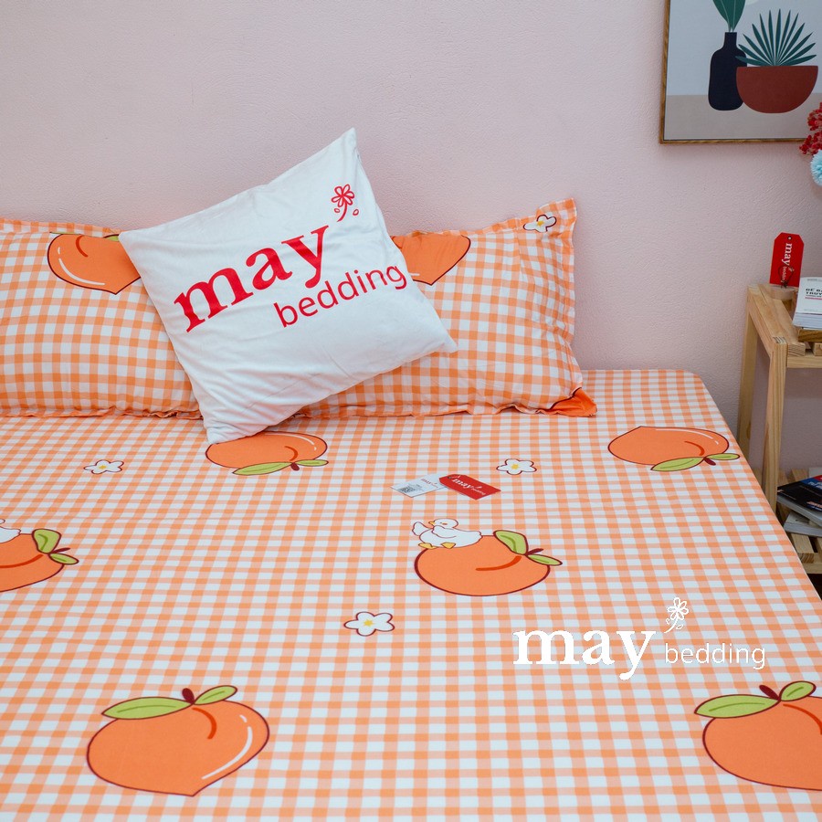 Bộ ga và vỏ gối May Bedding giường đơn 1m2 2m hoặc 2m2 x 2m poly cotton không kèm ruột gối | BigBuy360 - bigbuy360.vn