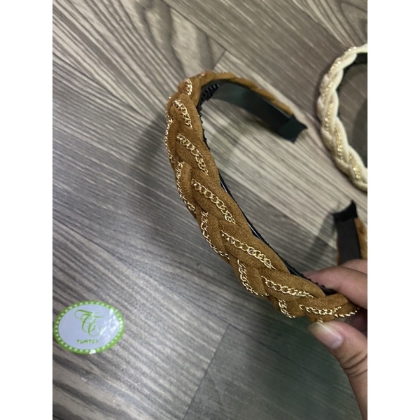 Băng Đô Vải Lưới Thắt Bím dây xích thời trang Hàn Quốc