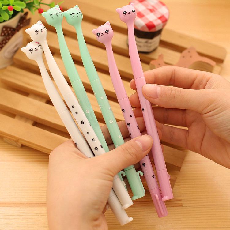 1 bút mực gel ngòi 0.5mm hình mèo dễ thương