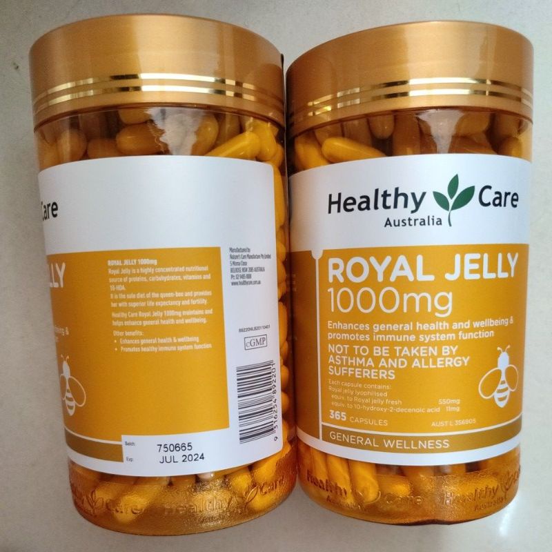 Date 2026-Sữa Ong Chúa Healthy Care Royal Jelly 1000MG 365 viên - Xuất xứ Úc