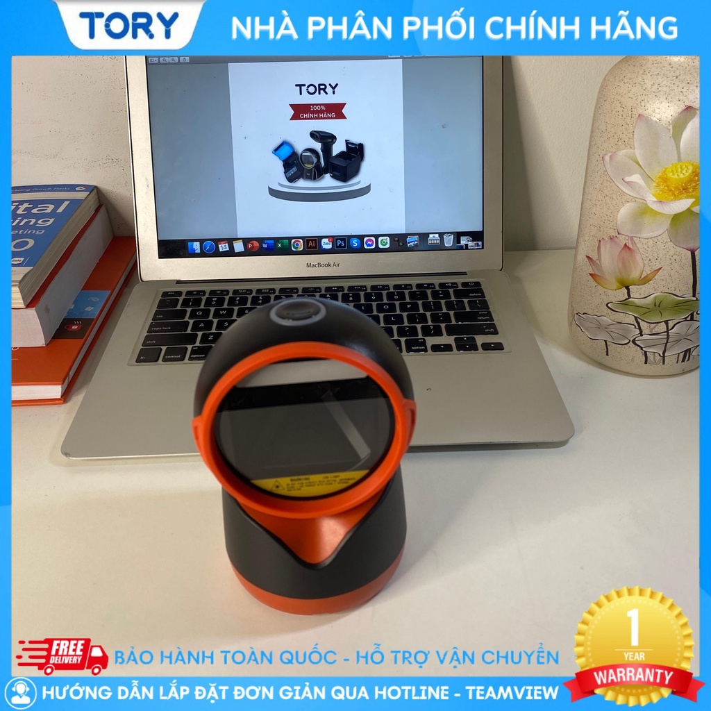 Máy quét mã vạch, đọc mã đơn đa tia Winson . Máy quét tự động để bàn cho shop, siêu thị, quét CCCD