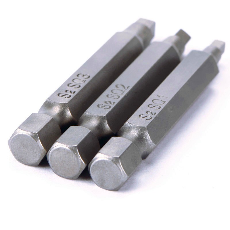 Bộ 3 Đầu Tua Vít Nam Châm Dạng Vuông 50Mm 1 / 4 Inch