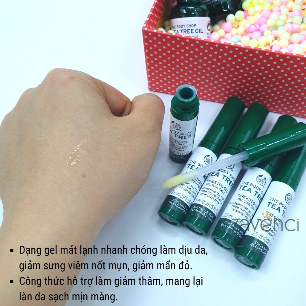 Gel Chấm Mụn THE BODY SHOP Tinh Dầu Tràm Trà Mờ Thâm Mụn Tea Tree Targeted Gel ( 2.5ml )