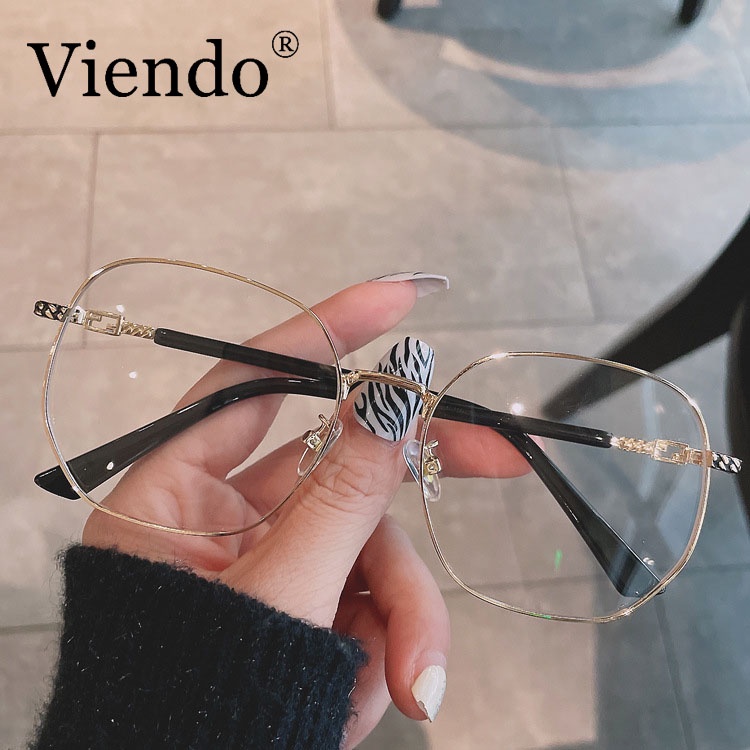 Kính cận VIENDO gọng kim loại tròng đổi màu chống ánh sáng xanh chống tia UV cao cấp thời trang cho nam nữ