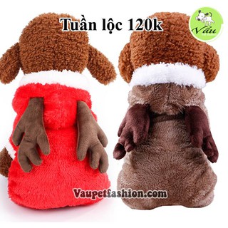 Quần áo chó mèo thú cưng: Bộ Lông Tuần Lộc