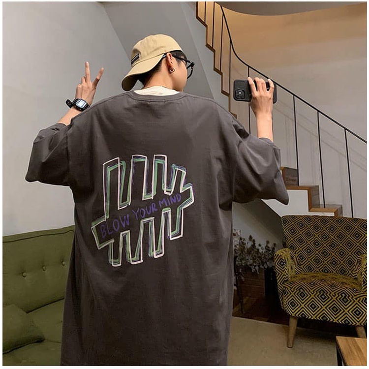 Áo Thun Blow Áo Thun Tay Lỡ Form Rộng Unisex 38-65kg Nam Nữ Phong Cách Ulzzang