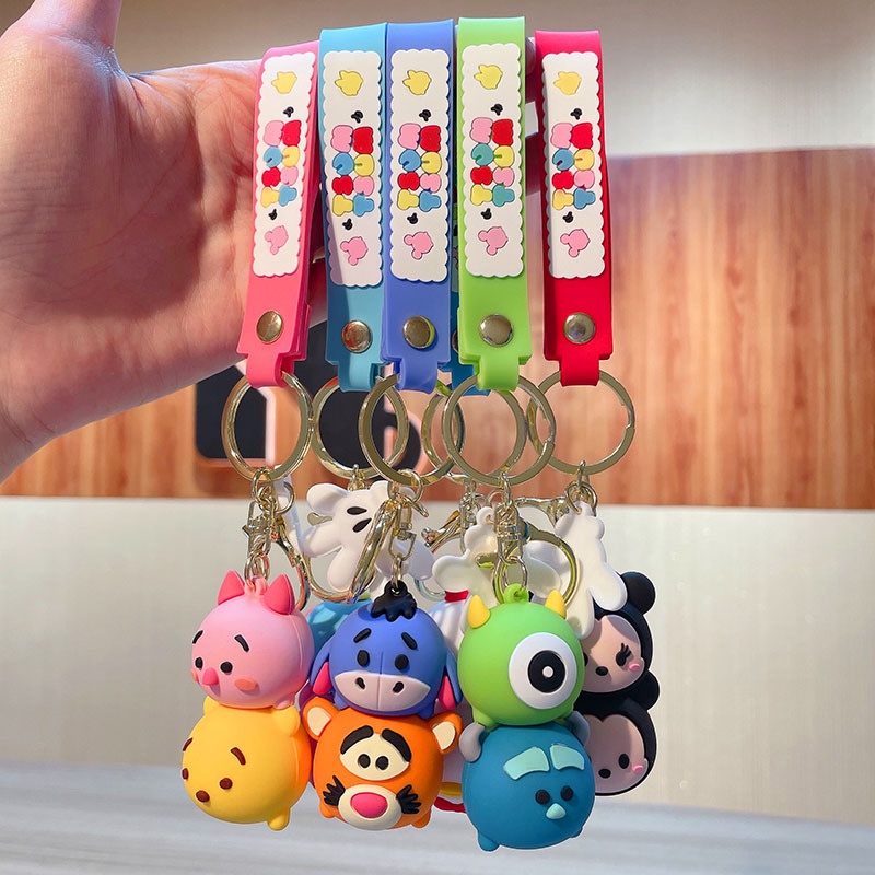 Móc khóa Tsum Tsum độc lạ, dễ thương, chắc chắn, màu sắc sặc sỡ hàng loại 1