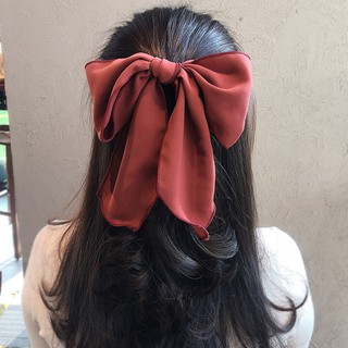 buộc tóc nơ thả trơn màu