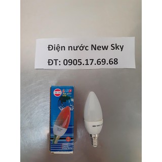 Bóng nhọn led Hòa Thái 3W đui E14, E27