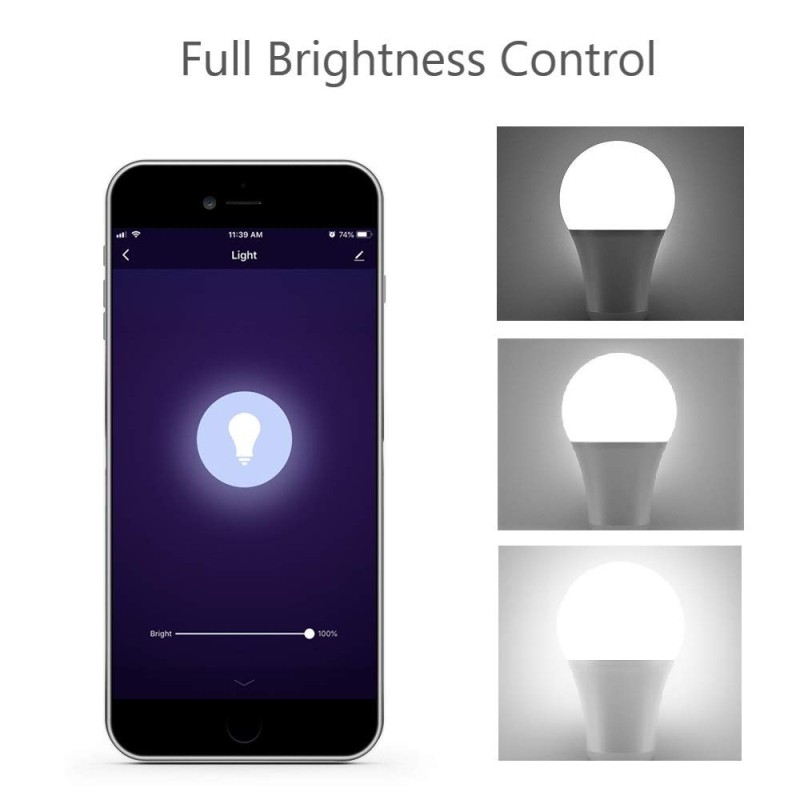 【Available】 Smart Wifi Bulb Dimming Light Bulb 9W RGBCW Smart Light Bulb Voice Control Work With Alexa Google Home 【UUSTOCK】