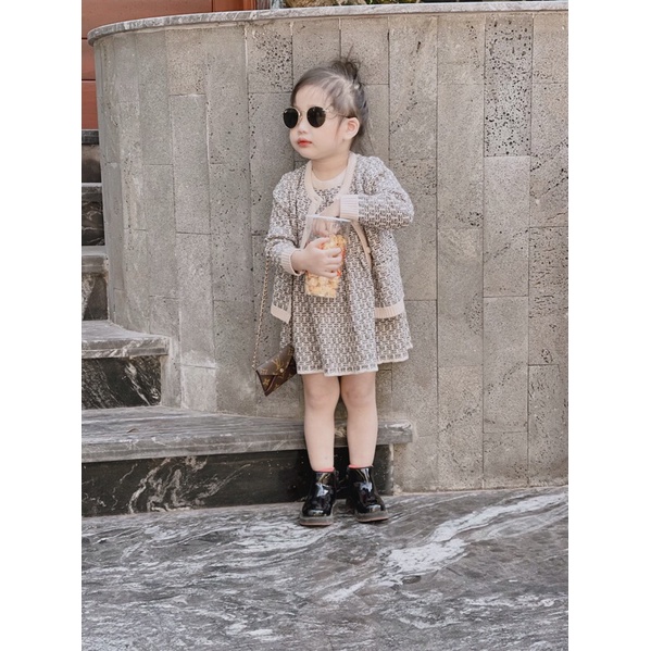 Set len cao cấp cho bé gái