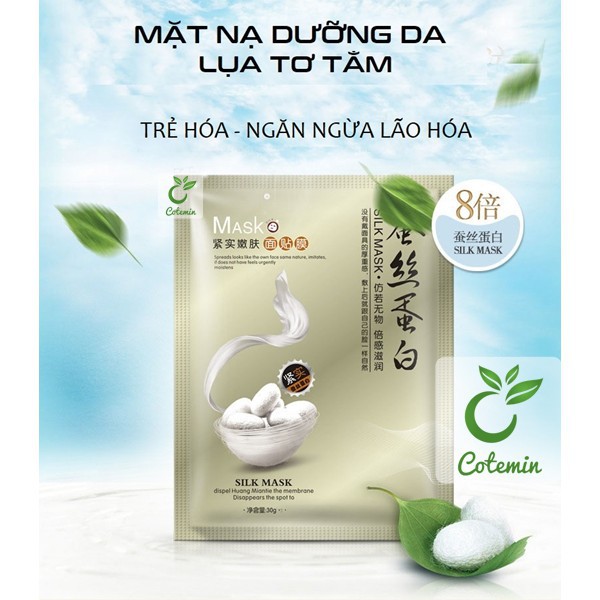 Mặt nạ dưỡng da mụn cấp ẩm thải độc sợi tơ tằm ONE SPRING SILK MASK