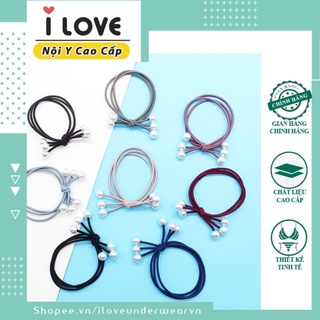 Dây cột tóc, buộc tóc đính hạt châu xinh xắn dễ thương nhiều màu sắc