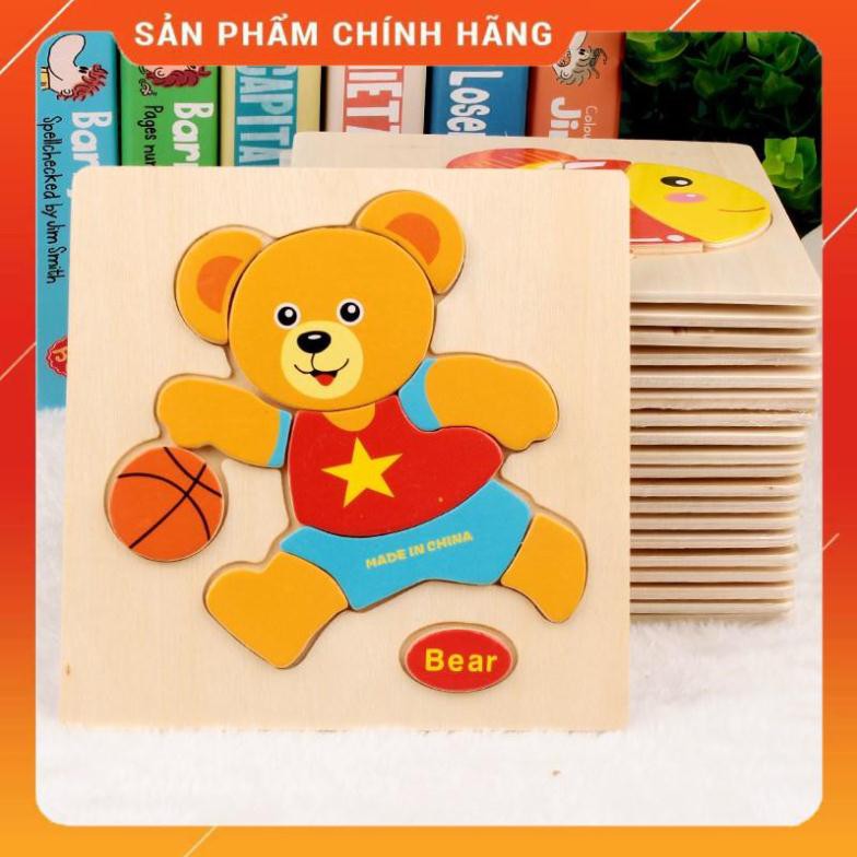 [RẺ NHẤT] Combo 10 Bức Tranh 3D Ghép Hình Động Vật Có Tiếng Anh Giúp Bé Vừa Học Vừa Chơi