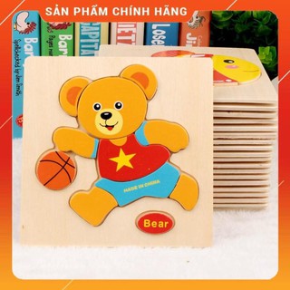 [RẺ NHẤT] Combo 10 Bức Tranh 3D Ghép Hình Động Vật Có Tiếng Anh Giúp Bé Vừa Học Vừa Chơi