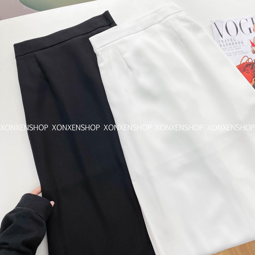 Chân váy trơn dáng dài middi Xonxen shop chất vải voan free size, mã 9005 | BigBuy360 - bigbuy360.vn