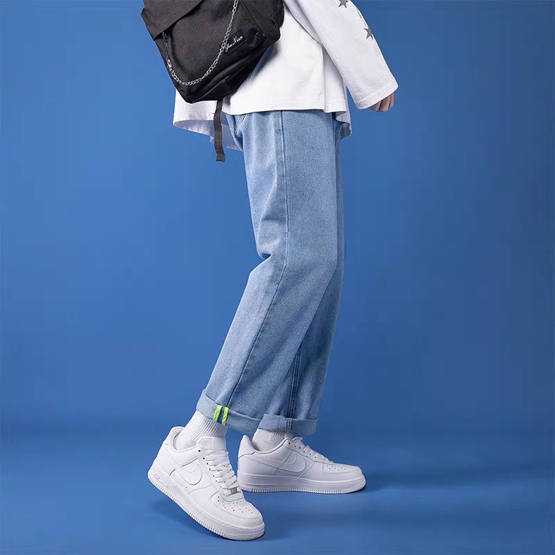 Quần bò nam ống rộng, quần baggy jeans nam nữ ống suông hàng loại 1 | BigBuy360 - bigbuy360.vn
