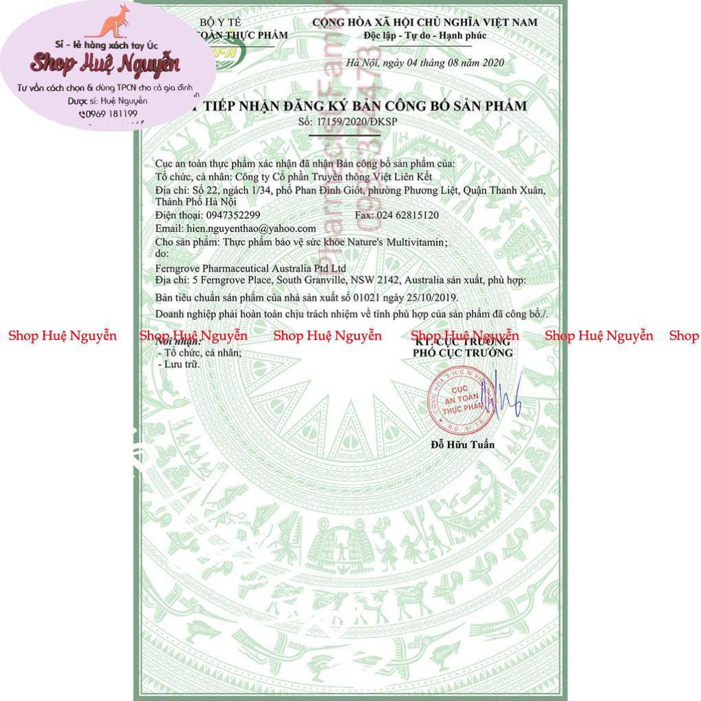 Vitamin Tổng Hợp [Úc] Nature’s Way Complete Daily Multivitamin- Tảo xoắn - 200 Viên | Thế Giới Skin Care