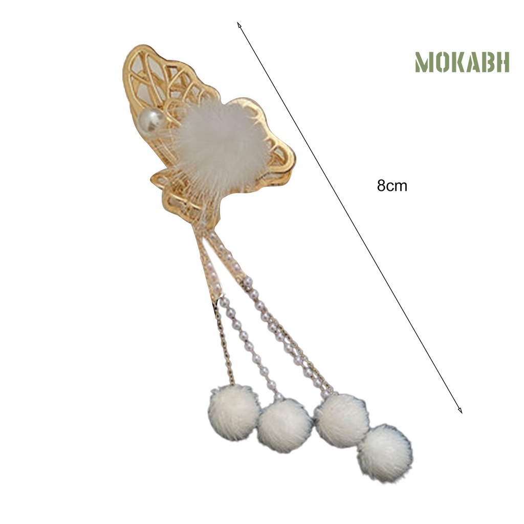 Kẹp Tóc Hình Bướm Đính Ngọc Trai Giả Thời Trang Cho Nữ