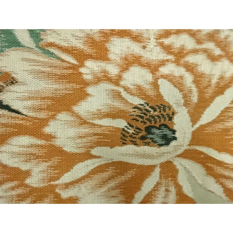 Trang phục truyền thống Nhật Bản- Antique Maru Obi - Hoa văn hoa cỏ và chim hạc