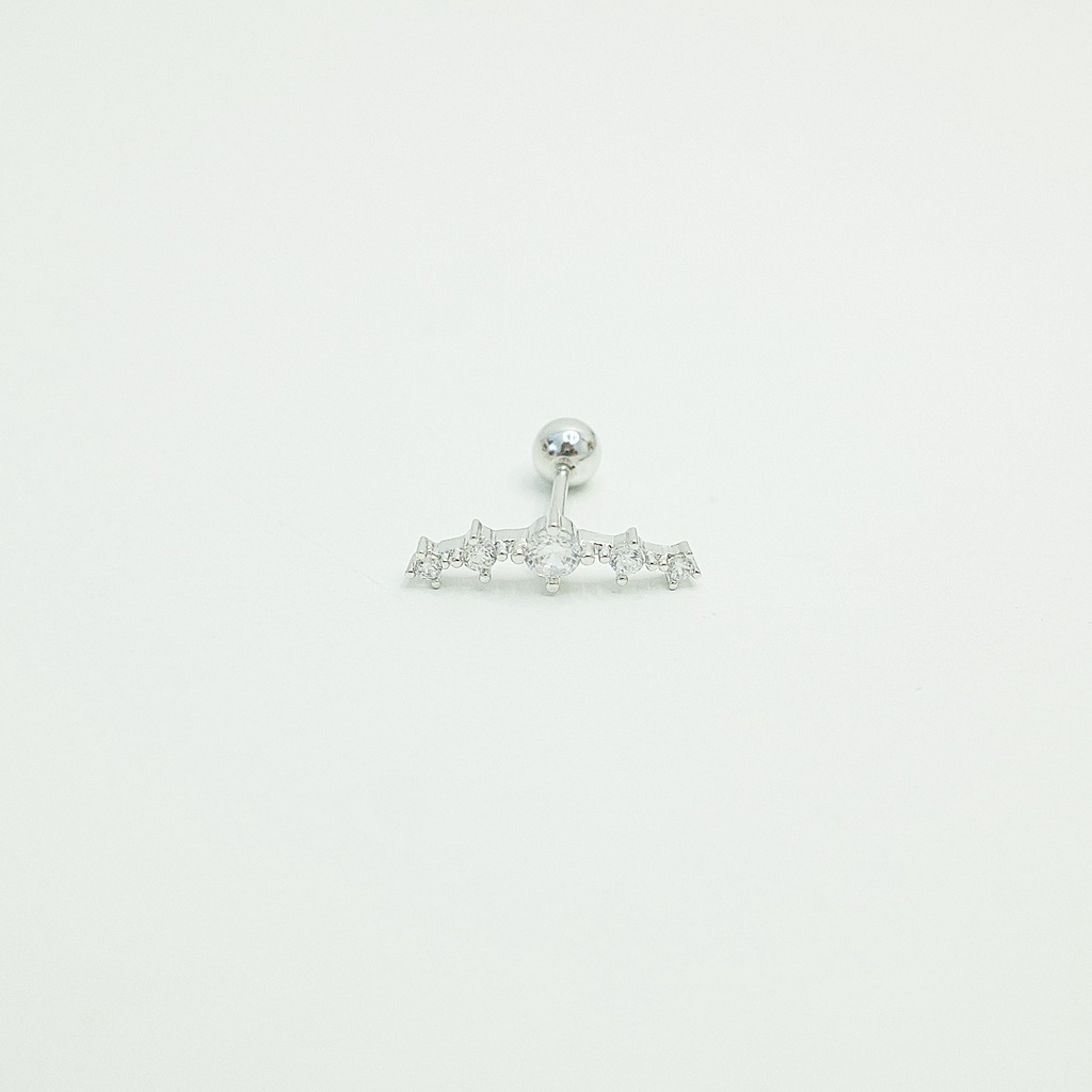 [1 Chiếc] Khuyên Tai Vành King Tai Xỏ Nam Nữ Hình Unisex Titanium Không Đen Không Ngứa Không Dị Ứng julies box