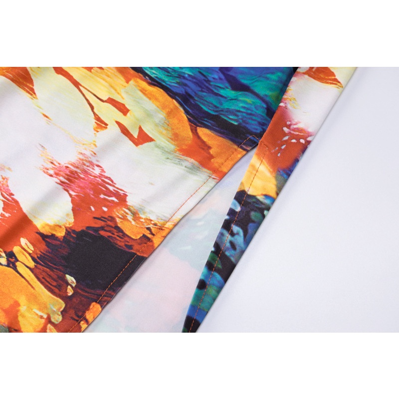 Đầm Cổ Yếm Cột Dây Hở Lưng In Họa Tiết Nhiều Màu Sắc Thời Trang Quyến Rũ Cho Nữ