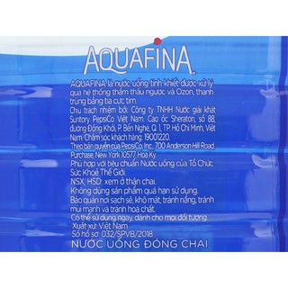 NƯỚC TINH KHIẾT AQUAFINA 5L