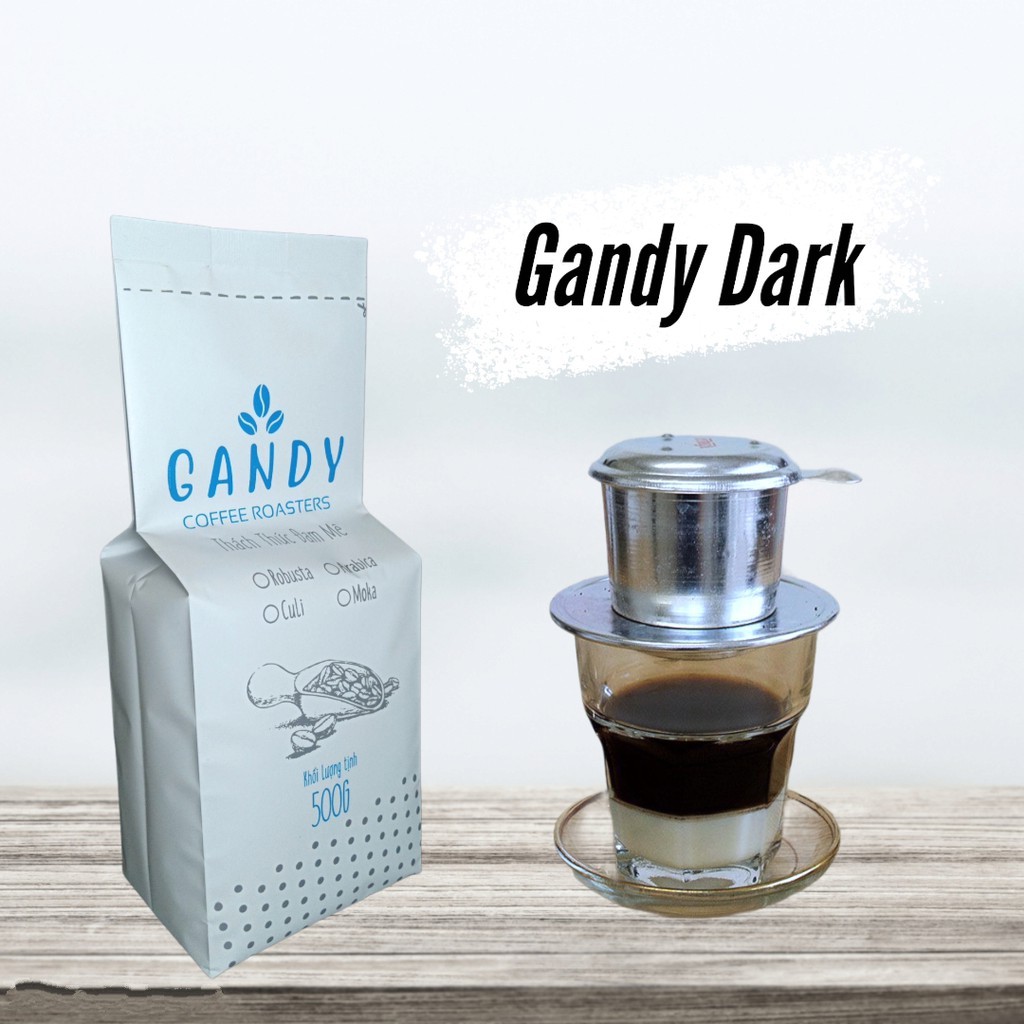  Cà phê hạt, cà phê rang xay - GANDY DARK (500g)