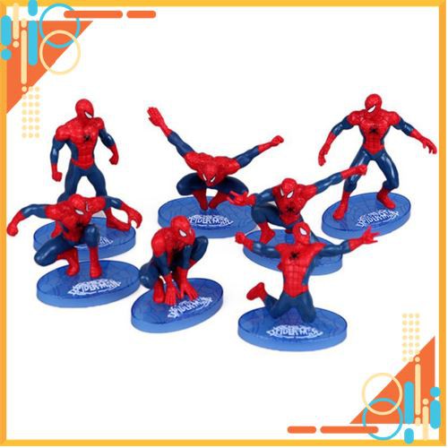 [SALE SỐC] Set người nhện Spiderman 7 tư thế trang trí bánh sinh nhật