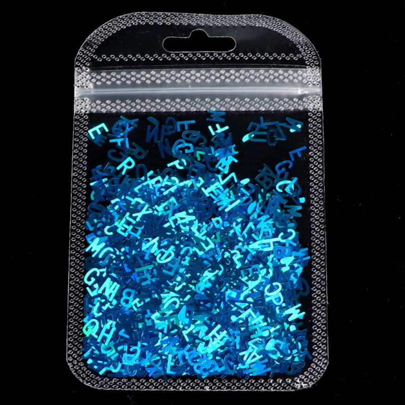 Hộp Kim Tuyến Hình Chữ Cái Tiếng Anh 5 Màu Sắc Kim Tuyến 2g Dùng Để Trang Trí Móng Tay Nghệ Thuật