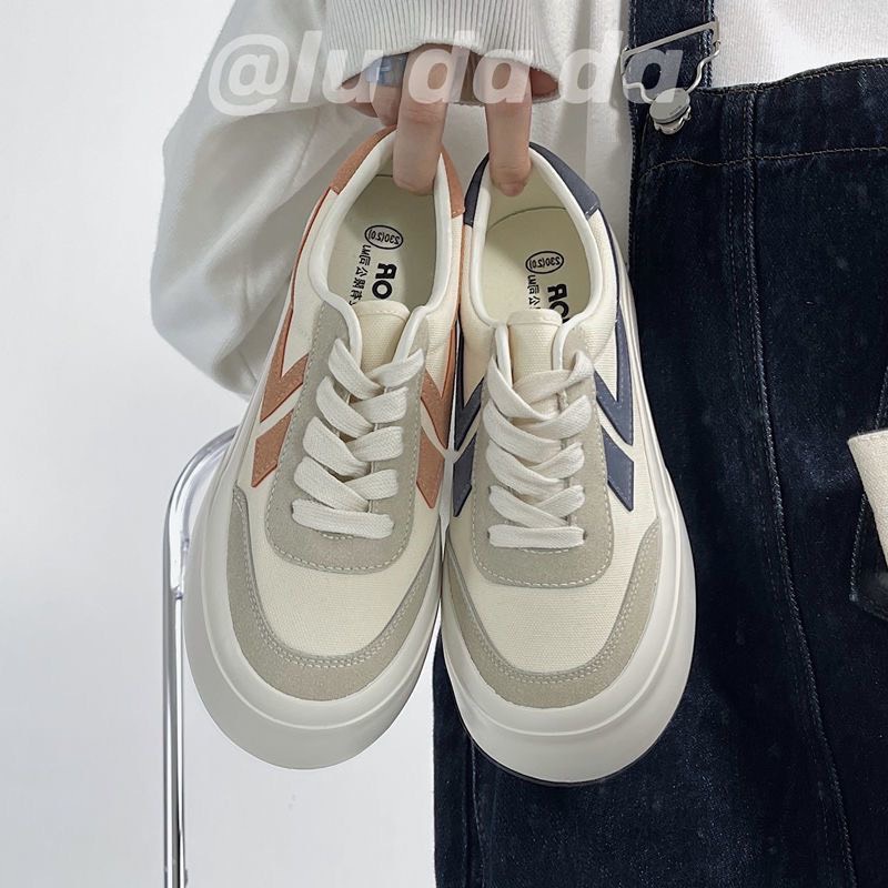 Giày thể thao nữ basic đế dày 2cm phối màu cá tính