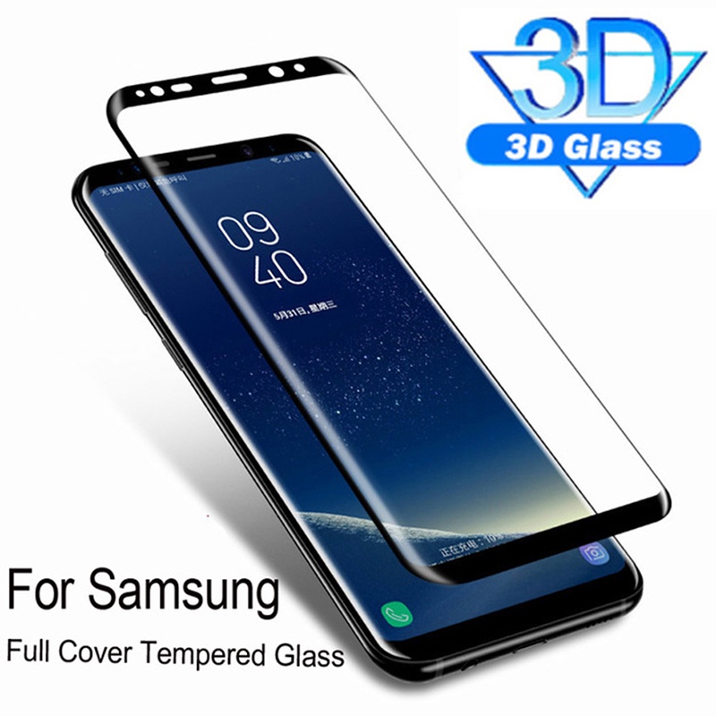 Kính cường lực viền cong 3D bảo vệ toàn diện cho SAMSUNG GALAXY S23 S22 NOTE 8 9 LITE 10 PLUS 20 ULTRA S8 S9 S10 S20 S21