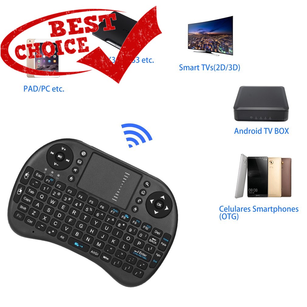 Bàn Phím Không Dây Bc2.4g Mini Air I8 Cho Tv Box Android Pc