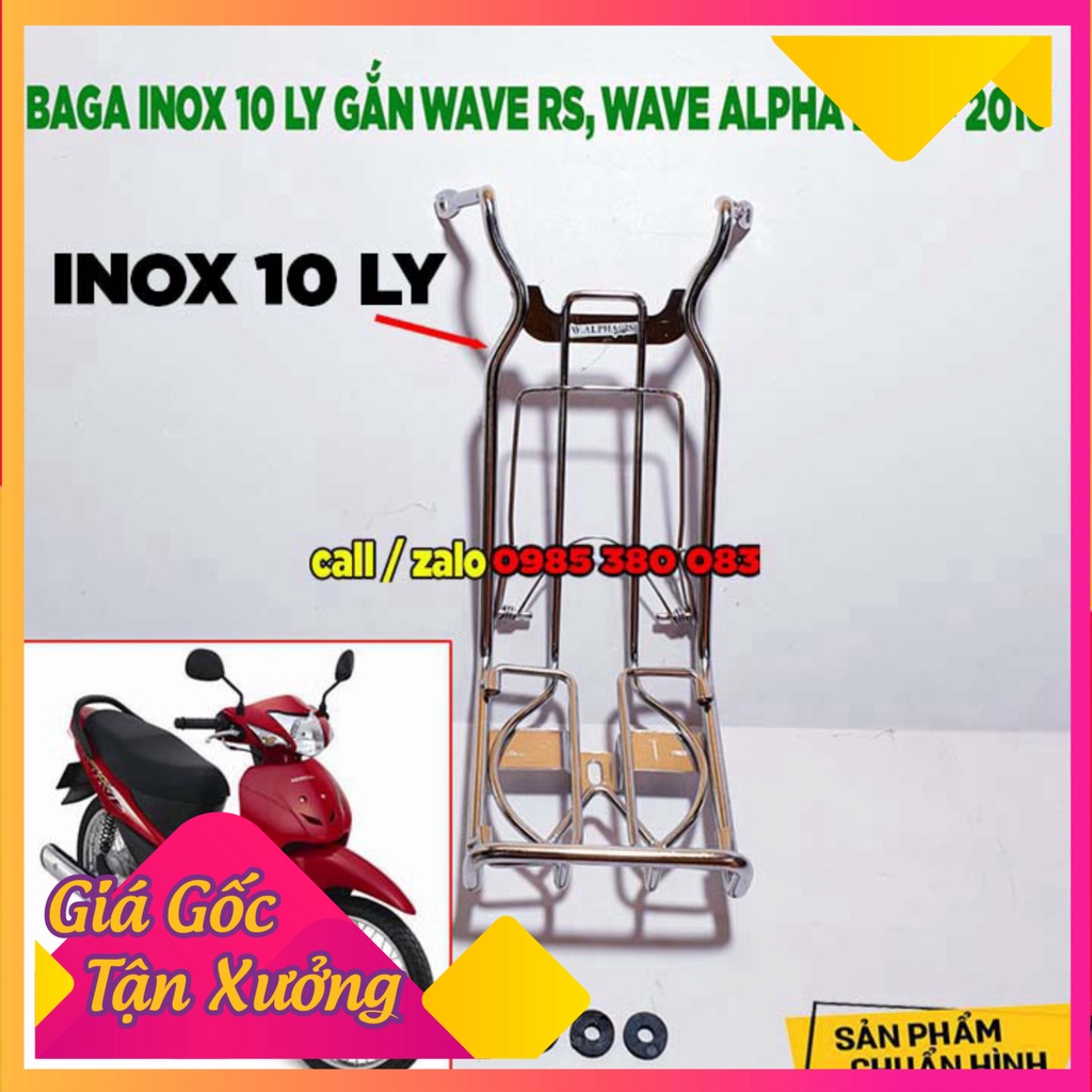 BAGA INOX 10 LY KO RỈ AB 17 - AB 20 / EXCITER 135 - 150 /WINNER X / WINNER V1 / WAVE A 17 - 20 / WAVE RS (Ảnh Sp thật)