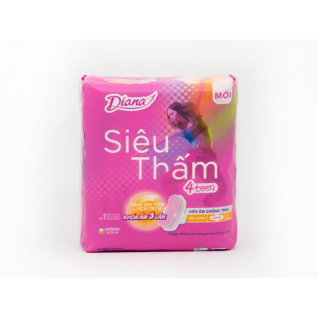 Băng vệ sinh Diana siêu thấm chống tràn có cánh