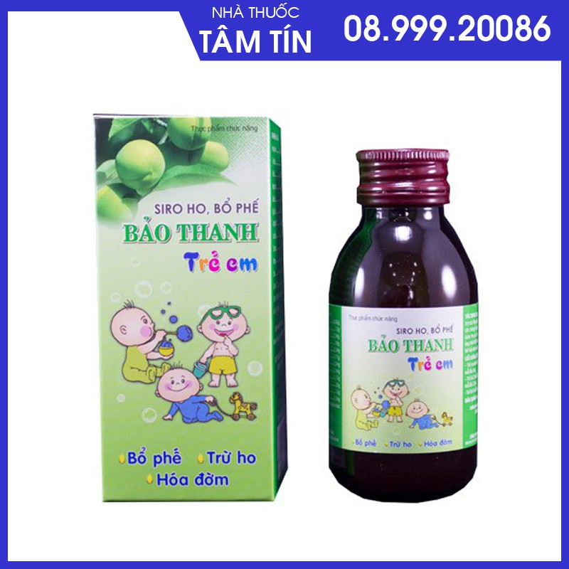 Siro Ho Bổ Phế BẢO THANH Trẻ Em 100Ml - Dùng Được Cho Cả Trẻ Sơ Sinh Đến 16 Tuổi