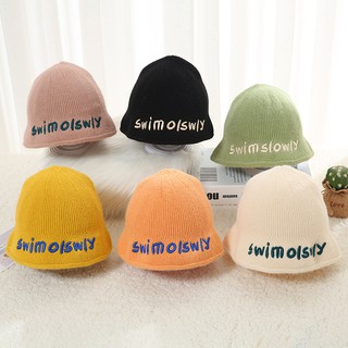 Nón beanie bucket đan len sành điệu dễ thương xuân đông cho bé trai