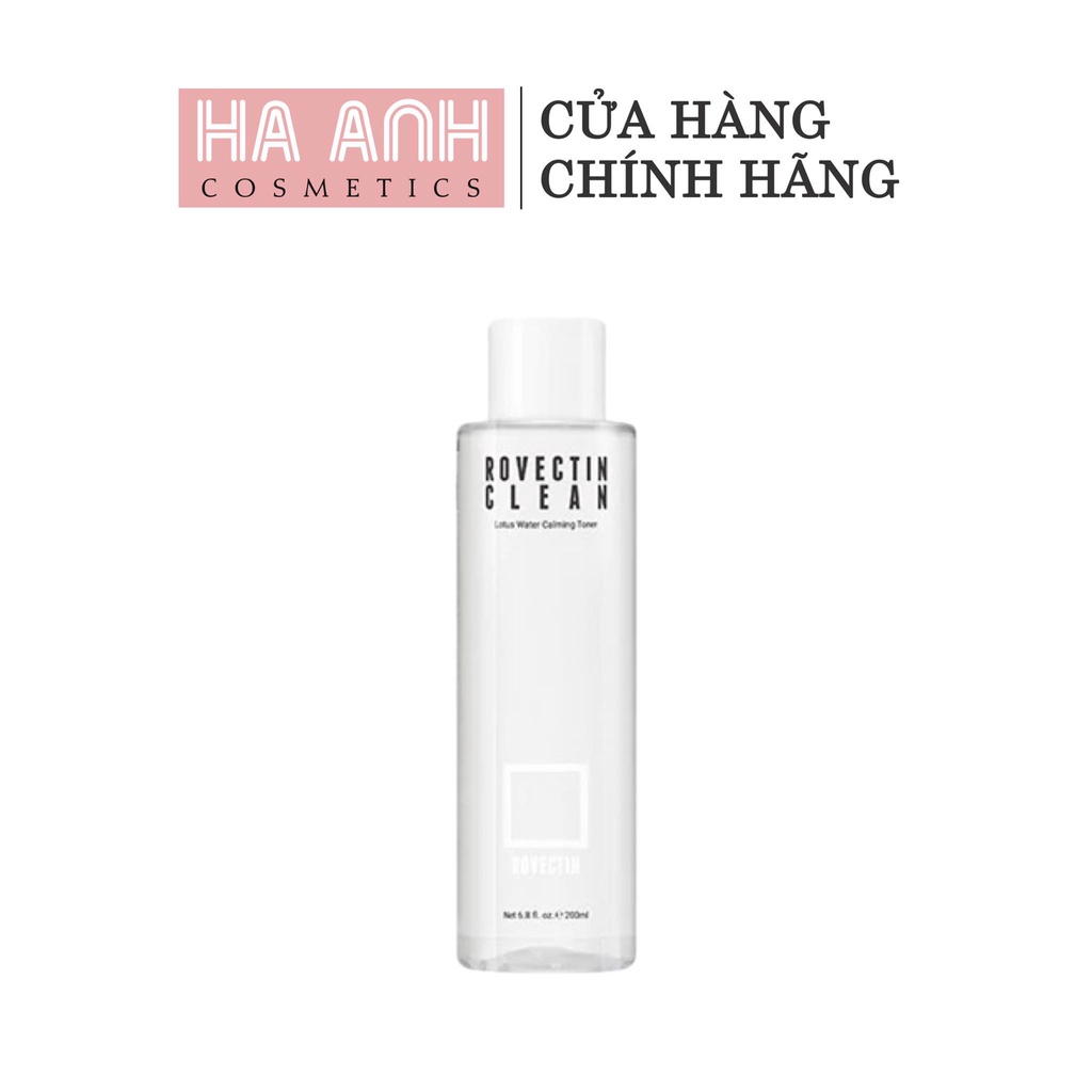 Toner làm dịu chiết xuất hoa sen ROVECTIN Clean Lotus Water Calming Toner 200ml