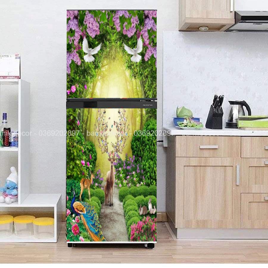 MIẾNG DÁN TỦ LẠNH CHẤT LIỆU DECAL CHỐNG THẤM, KEO BÁM CHẮC CHẮN