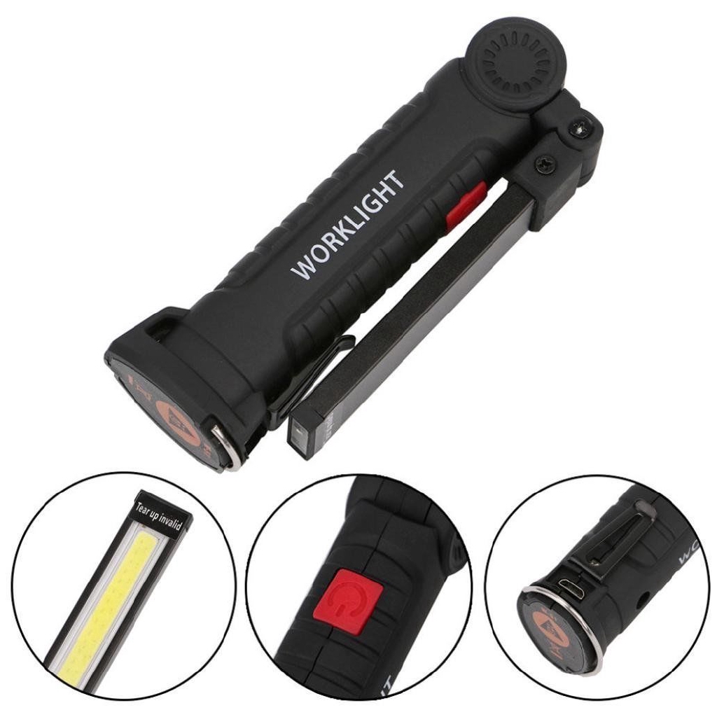 Đèn LED sạc USB 5 chế độ có nam châm tiện dụng