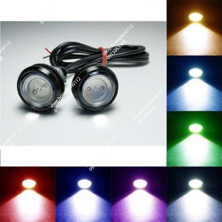 Đèn led cúc áo mắt mèo xe máy giá 1 đôi