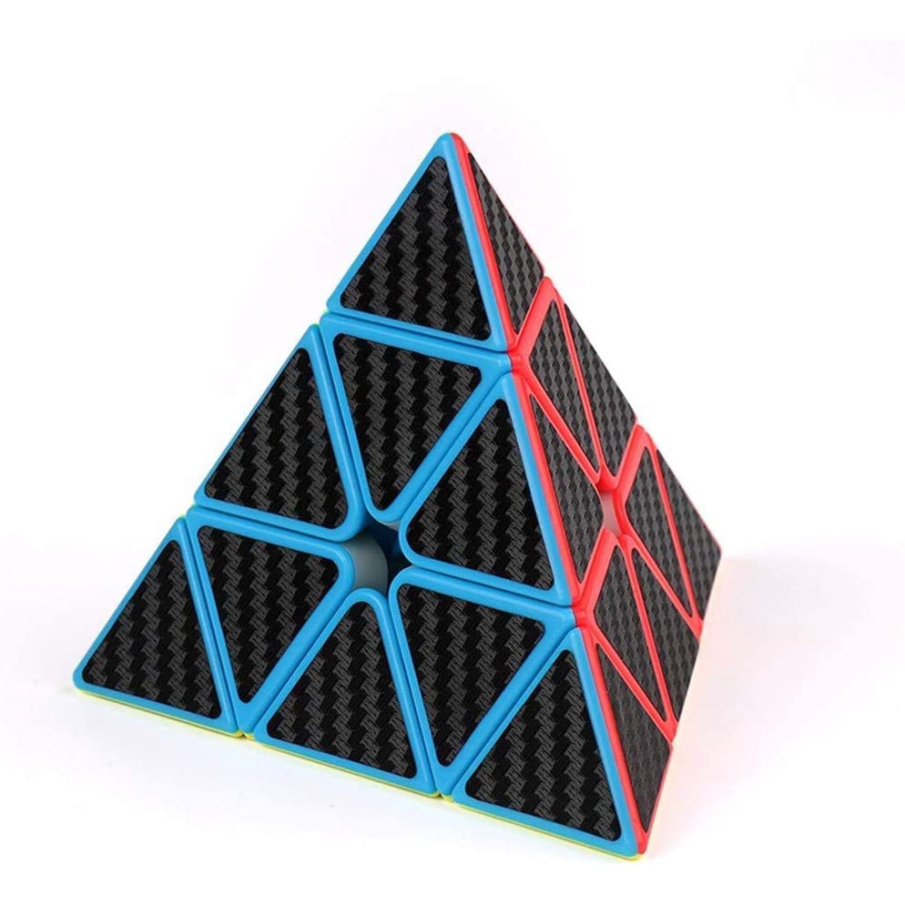 Khối rubik 3x3 bằng sợi carbon hình kim tự tháp độc đáo cho trẻ em và người lớn