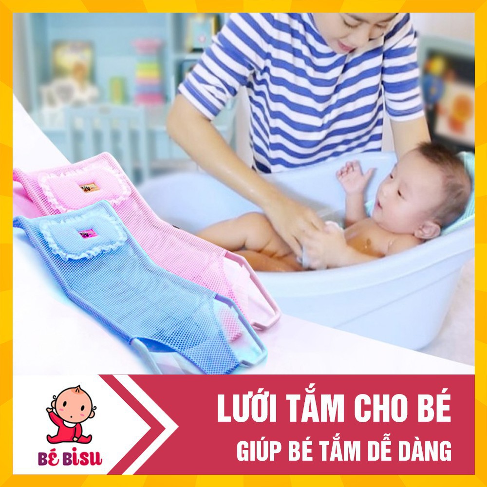 [Mã FMCG8 giảm 8% đơn 500K] Giường lưới tắm kèm gối cho bé yêu - giá sỉ