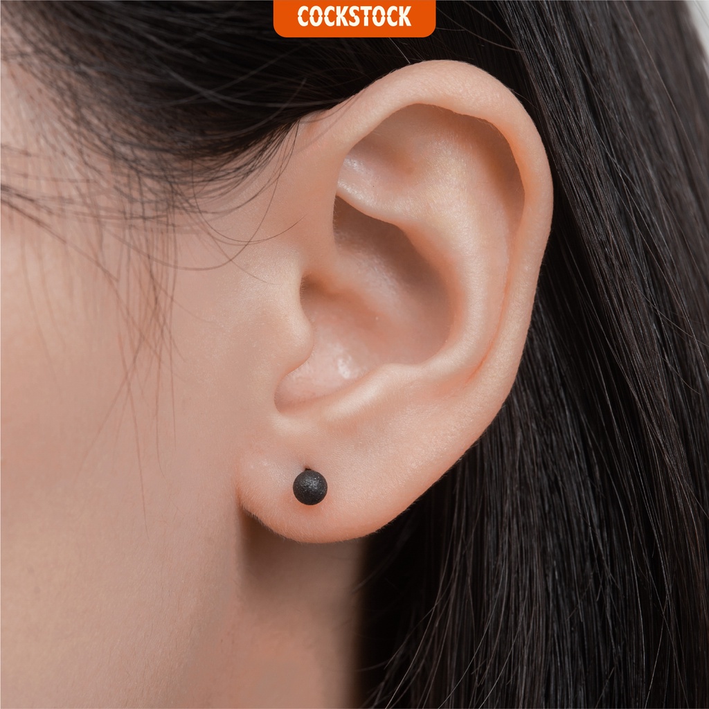 Khuyên tai 2 đầu bi nhám Rough Straight Barbell CockStock