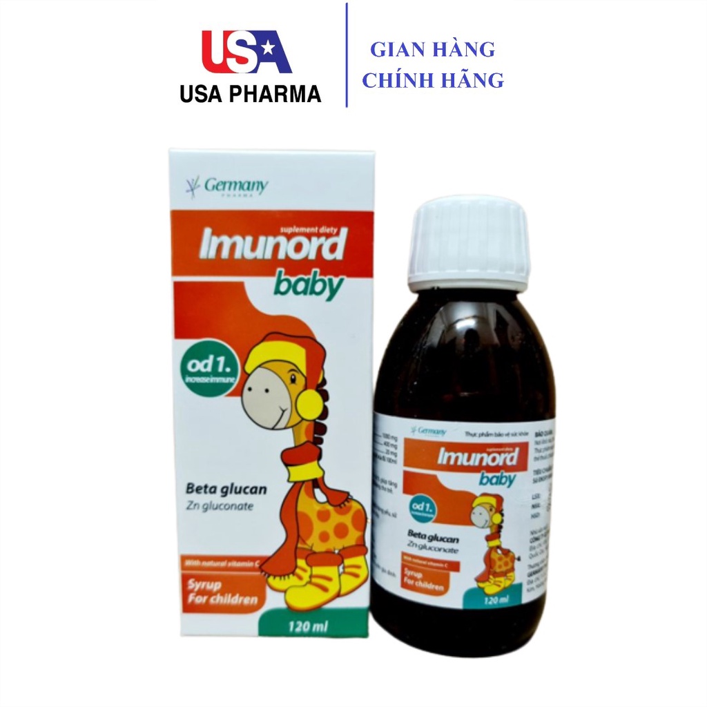 Imunord baby - giúp ăn ngon miệng, hỗ trợ miễn dịch - Lọ 120ml