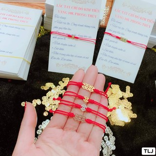 [FREESHIP đơn từ 0đ] Vòng chỉ đỏ xu kim tiền