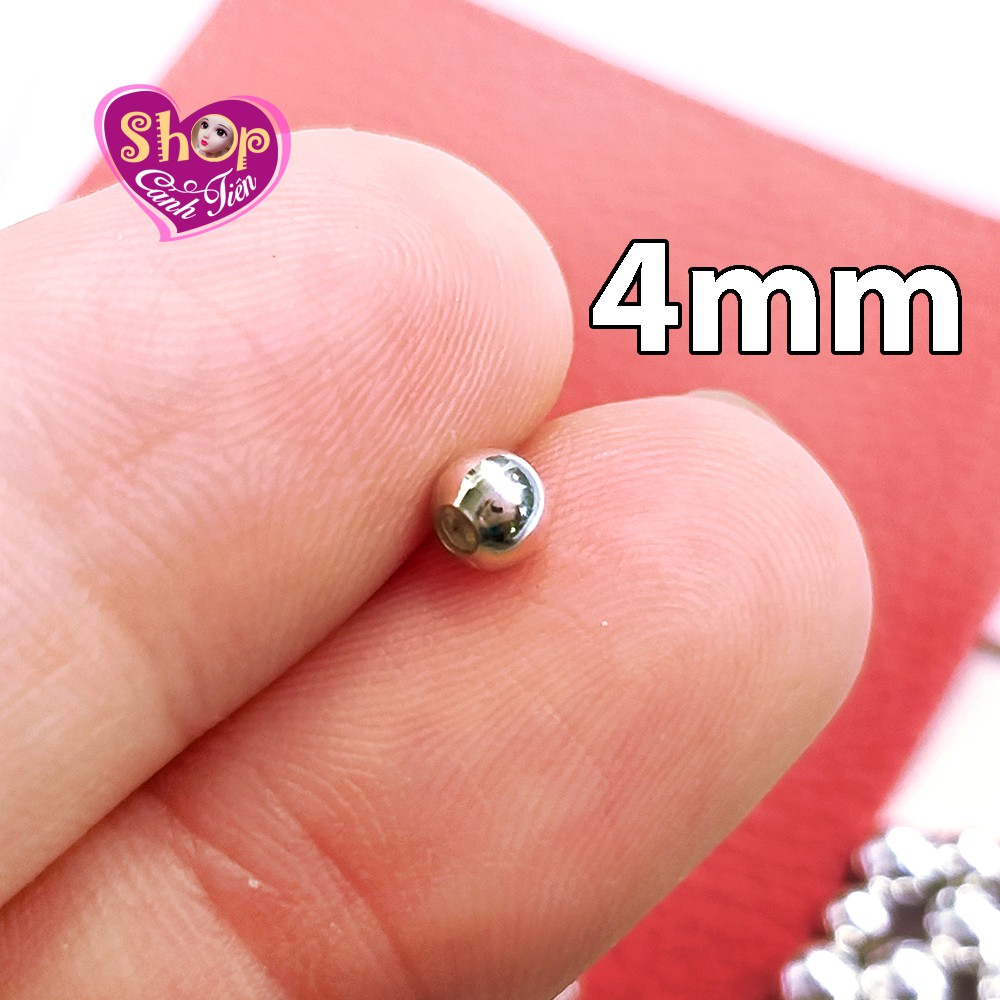 100 hạt Bi Kim Loại Mạ Bạc, Mạ Vàng 2-5mm - Nguyên liệu làm Trang sức Thủ công Giá tốt