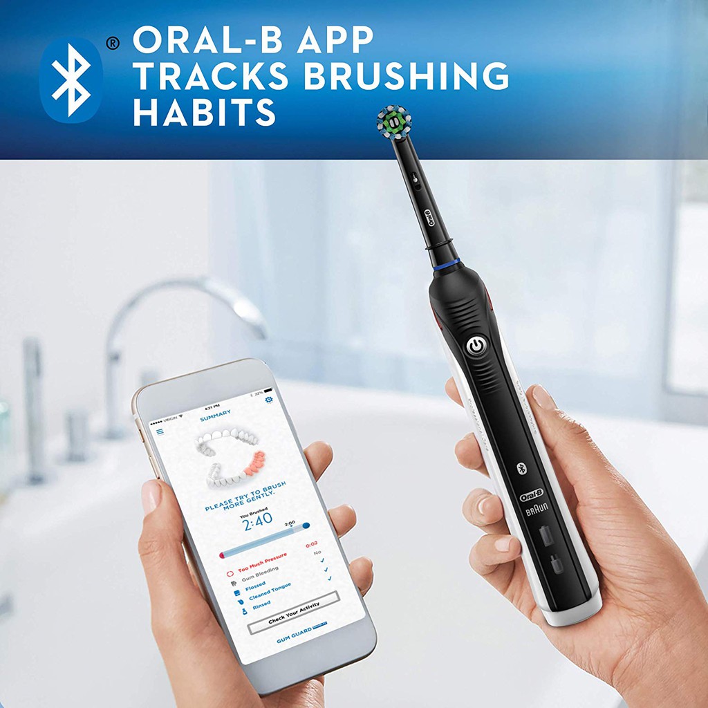 [Hàng Đức] Bàn chải oral-b pro 3000 Electronic Power Rechargeable Battery Electric Toothbrush